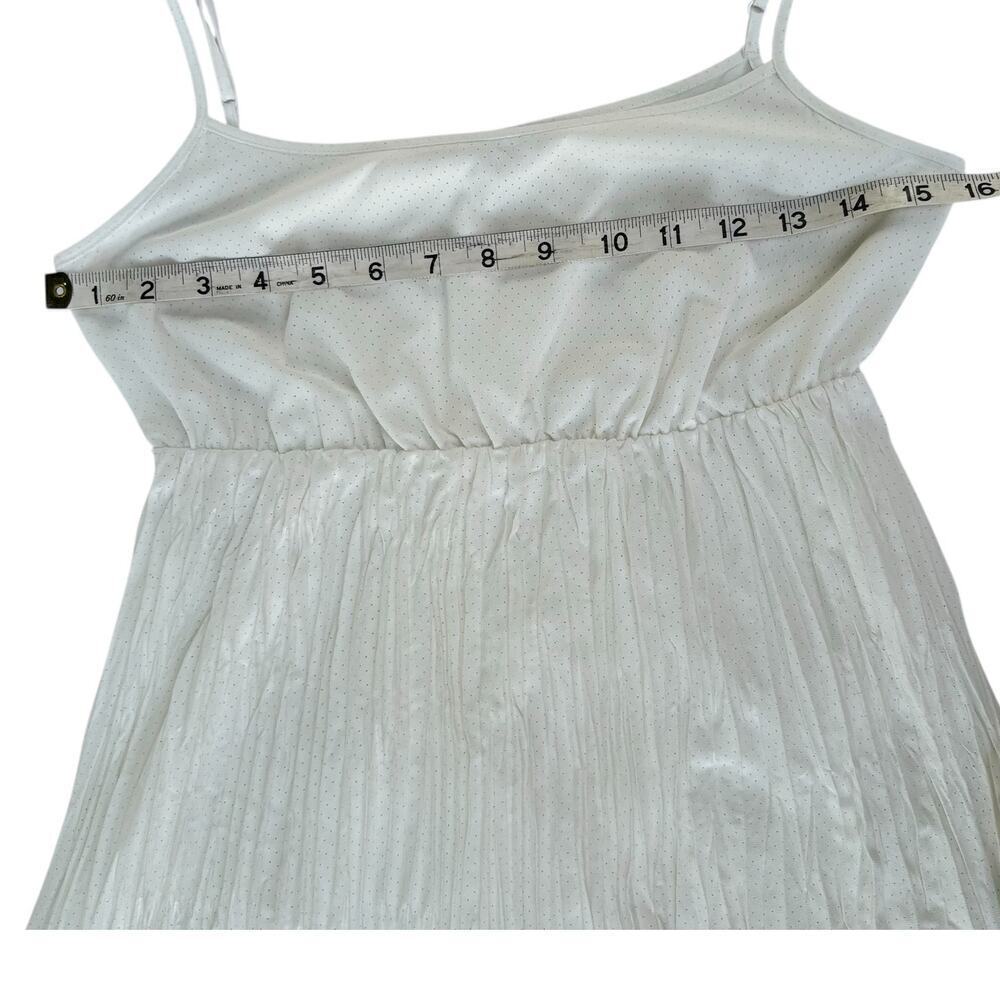 AllSaints Laze Sleeveless Slip Dress White Size XS  Crinkle Pleated - Picture 7 of 12